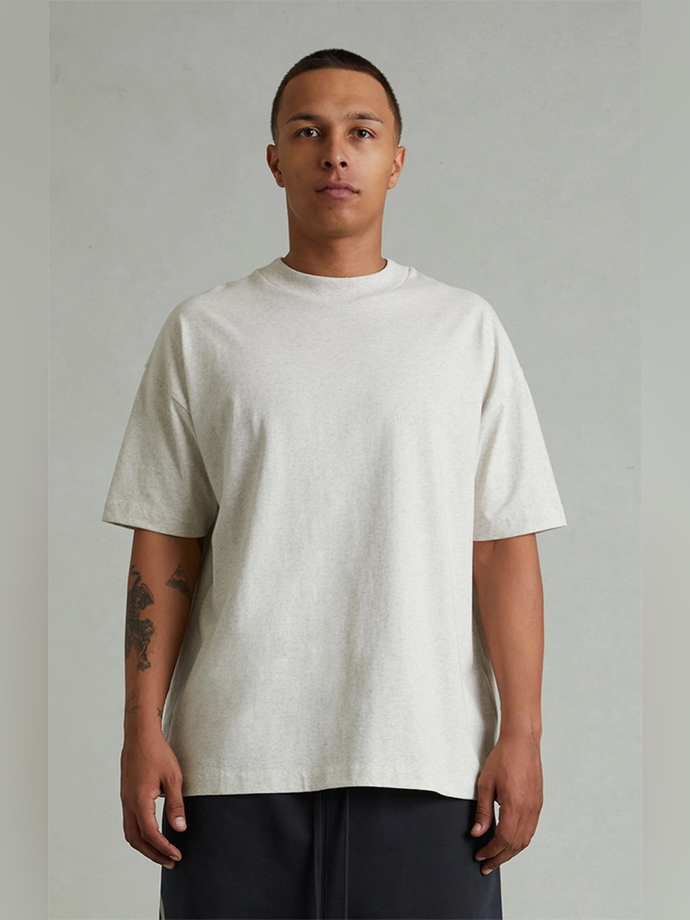 Fear Of God Essentials T Shirt Mens Medium Heather Gray Classic Fit Tee